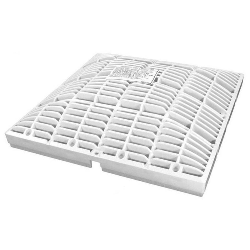 Waterway Plastics 640-4740V 12x12 Universal Grate WHT