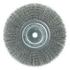 Weiler 01175 Narrow Face Wheel Brush 8 in Diameter 3/4 in Width 5/8 in Arbor Hole