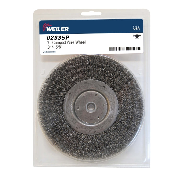 Weiler 02335P Medium-Face Crimped Wire Wheel 7 in Diameter Replacement MPN