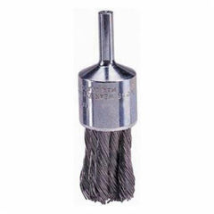 Weiler 10026 - Knot Wire End Brush, 3/4 in Dia Brush, 0.02 in Wire, Steel Fill