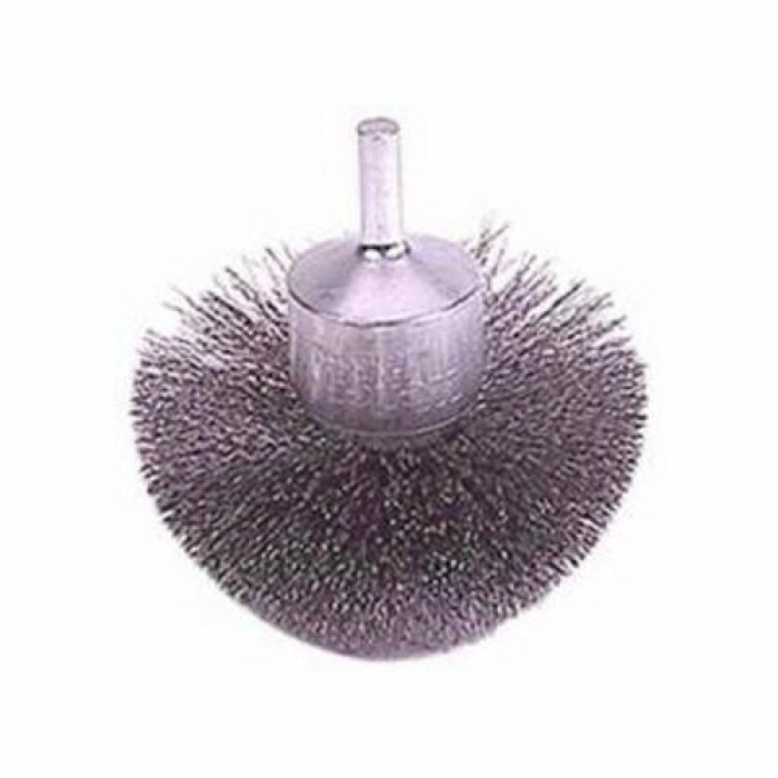 Weiler 10039 End Brush - Steel Bristle, Crimped Type, 2-3/4 in Brush Dia, 16000 RPM Max