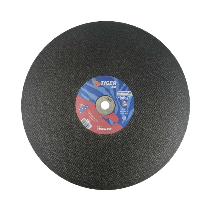 Weiler 57097 Tiger AO Long Life Performance Cutting Wheel 20 in Diameter 1/8 in Thickness A30S