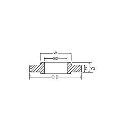 Weldbend 110-022-000 Raised Face Slip-On Flange, 2-1/2 in, Forged Carbon Steel, 150 lb, Domestic