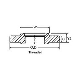 Weldbend 140-030-000 Raised Face Flange, 3 in Nominal, Forged Carbon Steel, Thread Connection, 150 lb, Domestic