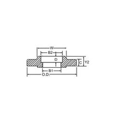 Weldbend 160-002-000 Raised Face Socket Weld Flange 150 lb 1/2 in