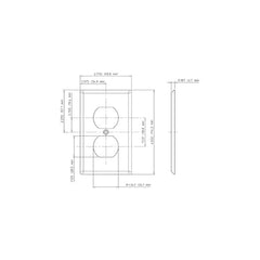 Leviton 84003 1-Gang Duplex Device Receptacle Wallplate, Standard Size, Device Mount, Stainless Steel