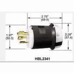 Hubbell HBL2341 HUB 2P-3W-20A-480V PLUG