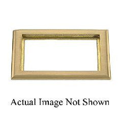 Hubbell SB3084 HUB 2 Gang Rectangular Brass Carpet Flange