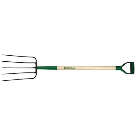 Razor-Back 2827200 Compost Fork 9 in W Tine 1212 in L Tines Oval Tine 5 Tine Steel Tine Hardwood Handle