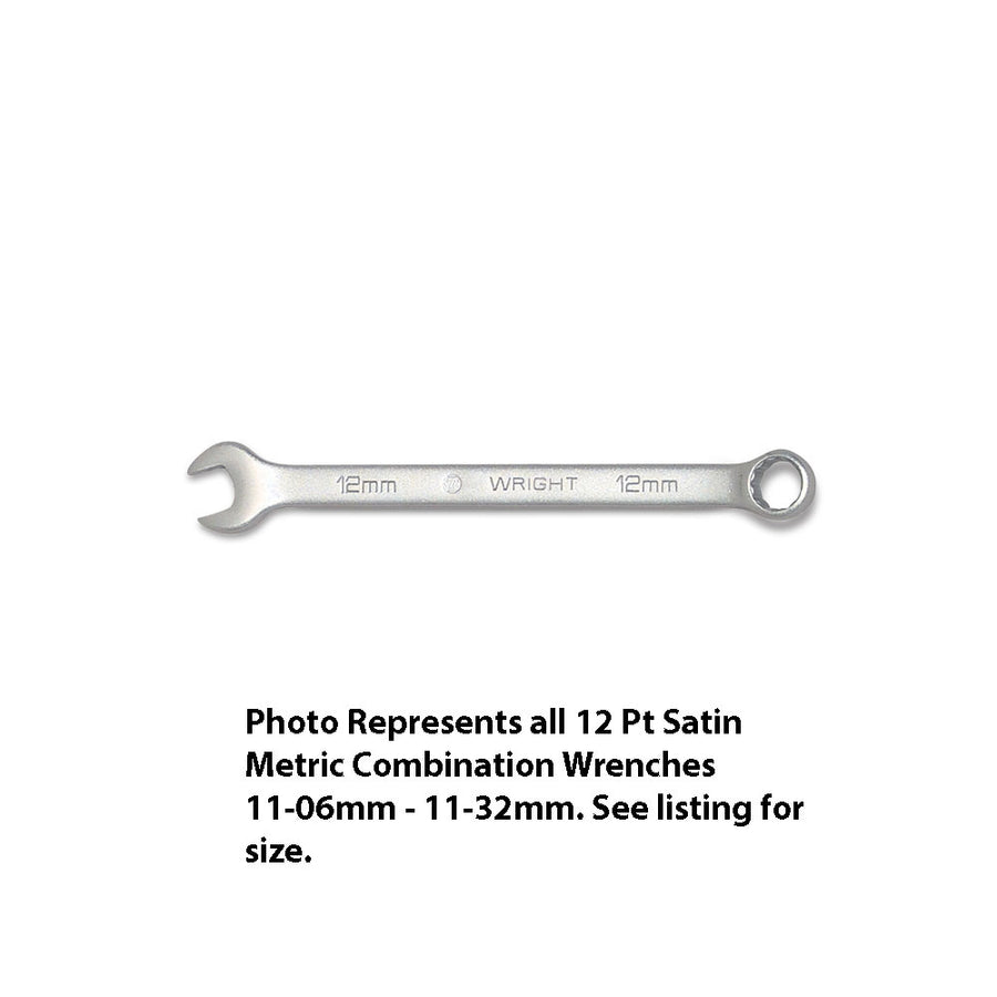 Wright Tool 11-18MM 12 Point Satin Chrome Standard Combination Wrench