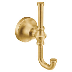 creative specialties YB0503BG moen colinet brushed gold double robe hook