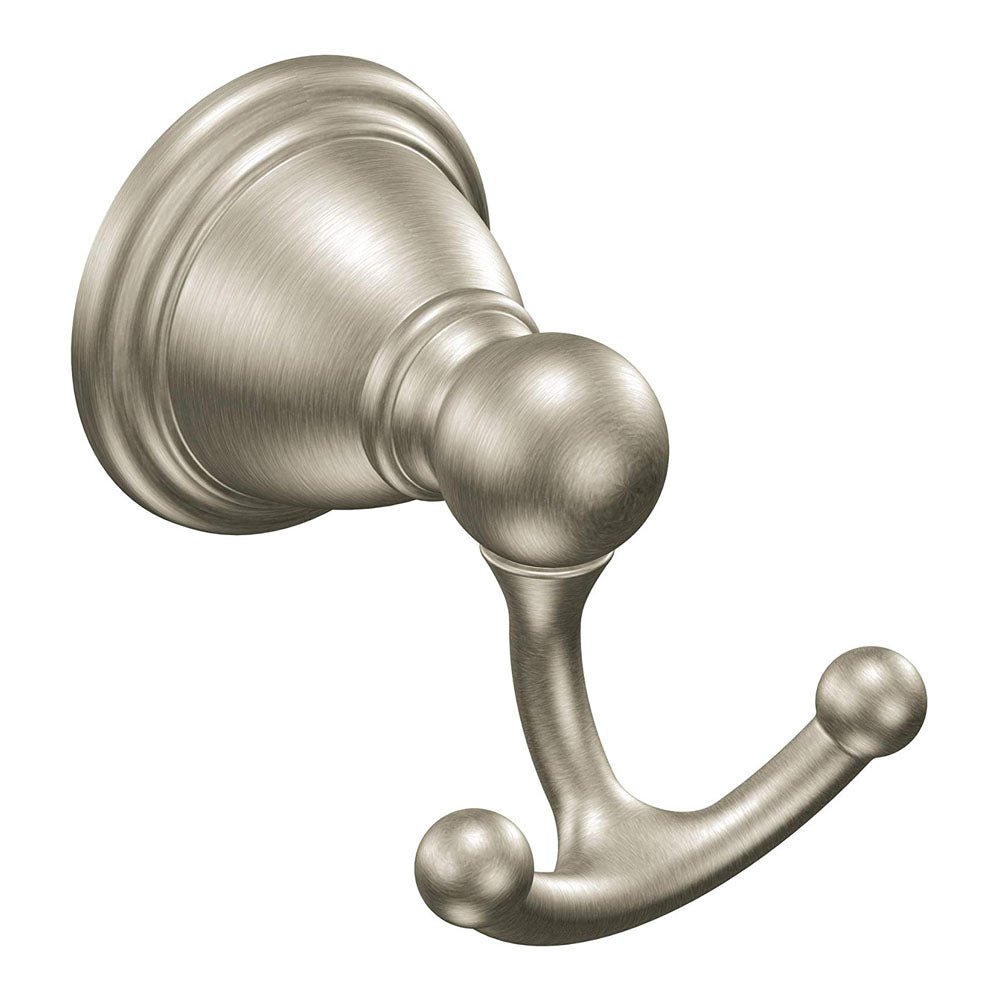 Creative Specialties YB2203BN Moen Brantford Brushed Nickel Double Robe Hook