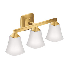 Creative Specialties YB5163BG Moen Voss Brushed Gold Three Globe Bath Light