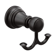 Creative Specialties YB8403BL Moen Weymouth Matte Black Double Robe Hook