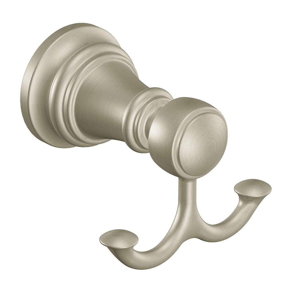 Creative Specialties YB8403BN Moen Weymouth Brushed Nickel Double Robe Hook