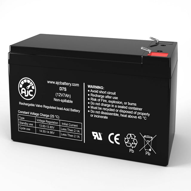 Yuasa NP7-12-250FR 12V, 7Ah Rechargeable SLA Battery, Flame Retardant .250 Terminals