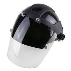 Sellstrom S32161 DP4 Series Multi-Purpose Faceshield 9 inches H x 12.125 inches L Flip-Up IR Window & Ratcheting Headgear