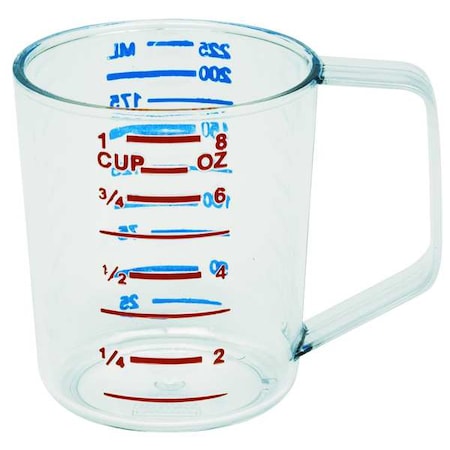 Rubbermaid Commercial FG321000CLR Polycarbonate Measuring Cup 1 Cup Clear