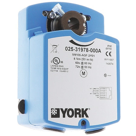 York S1-025-31978-000 Bypass & Zone Damper Actuator 24V