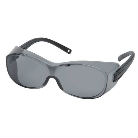 Pyramex S3520SJ Safety Glasses OTG Gray Polycarbonate Lens Scratch-Resistant