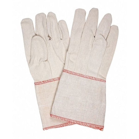 MCR Safety 8200G Cotton Canvas Gloves Large Natural Plasticized Gauntlet Cuff