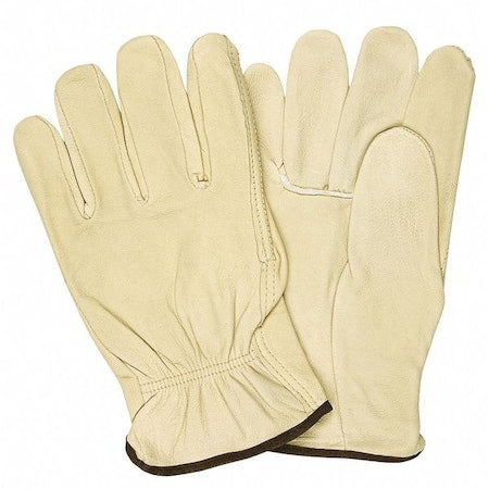 MCR Safety 32013XL Industry Table Grade Unlined Cow Grain Leather Driver Men's Gloves with Straight Thumb X-Large 32013XL