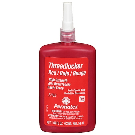 Permatex 27150 Threadlocker High Strength Red 50ml