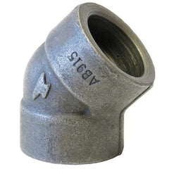 Anvil 0362013005 45 Degree Elbow: Forged Steel, 1/2 in x 1/2 in Pipe Size, Class 3000, Socket