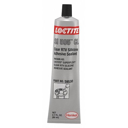 Loctite 160809 Clear Silicone Sealant Shore Hardness 14 Shore A Paste 80 mL Tube