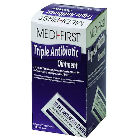 Medi-First 22335 Triple Antibiotic Ointment 0.03 oz PK144