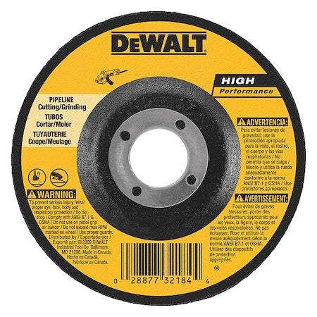 Dewalt DW8486 7 x 1/8 x 7/8 High Performance Pipeline Wheel