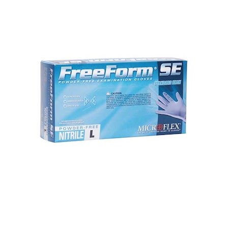 Microflex FFS-700-M Exam Gloves with Textured Fingertips Nitrile Powder Free Blue M 100 PK