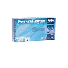 Microflex FFS-700-M Exam Gloves with Textured Fingertips Nitrile Powder Free Blue M 100 PK