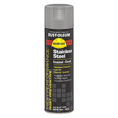 Rust-Oleum V2119838 Rust Preventative Spray Paint Stainless Steel Gloss 14 oz