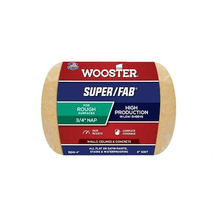 Wooster R241-4 4 Paint Roller Cover 3/4 Nap Knit Fabric