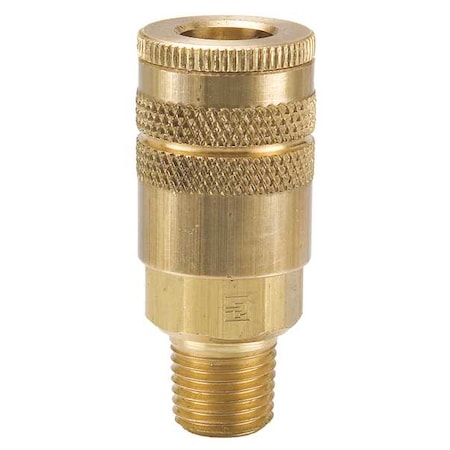 Parker B22 Coupler Body, Brass, MNPT, 1/4 In. Pipe