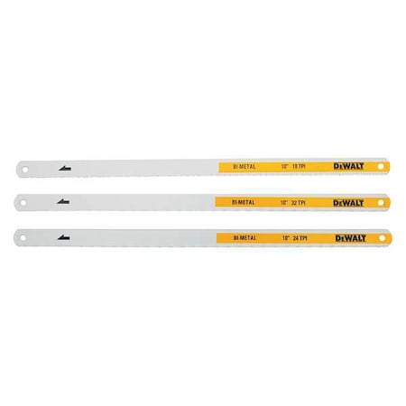 Dewalt DWHT20555 Hack Saw Blade Steel/Carbide 10 in. PK3