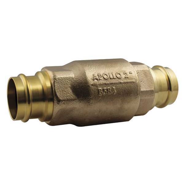 Apollo 61LF-105-01-PR Ball Cone 61LF Lead-Free Standard In-Line Check Valve, 1 in FNPT, Bronze