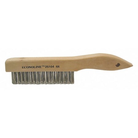 Weiler 25104 Vortec Pro Scratch Brush 10 Inch 4 x 16 Rows Shoe Handle