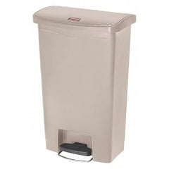 Rubbermaid Commercial 1883458 13 Gal Plastic Rectangular Trash Can Beige