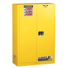 Justrite 894520 Sure-Grip EX Flammable Safety Cabinet, 45 Gal Self Close