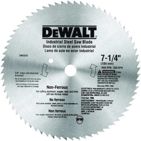 DeWalt DW3329 Circular Saw Blade 7-1/4 Inch 68 Tooth Metal Cutting