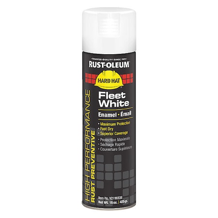 Rust-Oleum V2196838 High Performance V2100 System Rust Preventive Enamel Spray Paint Fleet White 6-Pack