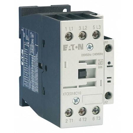 Eaton XTCE018C10A IEC Magnetic Contactor 120VAC 18A 1NO 3P Non-Reversible