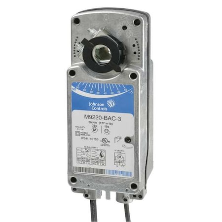 Johnson Controls M9220-BAA-3 Electric Actuator, 24 to 57 Seconds, 120 VAC