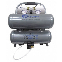 California Air Tools 4610ALFCAD Ultra Quiet Oil-Free Ind. 4.6 gal 1-HP w/Al Tank & Auto Drn