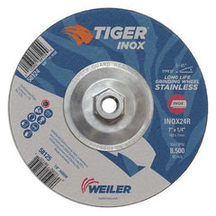 Weiler 58124 Grinding Wheel Type 27 0.25 in Thick Aluminum Oxide