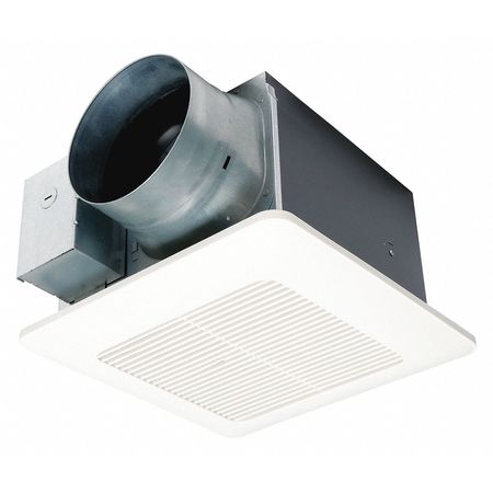 Ceiling Bathroom Fan,  110/130/150 cfm cfm,  6 in Duct Dia.,  120V AC