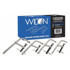 Wilton 11116 4, 8, 8, 12 F-Clamp Kit Drop Forged Steel Handle and