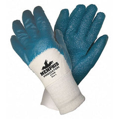 Mcr Safety 97960L Nitrile Coated Work Gloves Large Blue/White